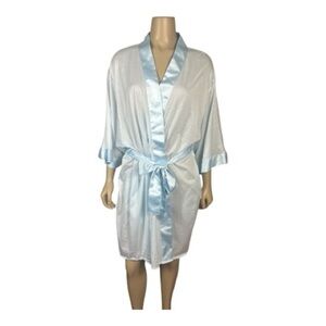 Hanro OSFM Light Blue Kimono Short Sleeve Robe